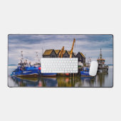 魚釣りボート デスクマット (キーボード&マウス)