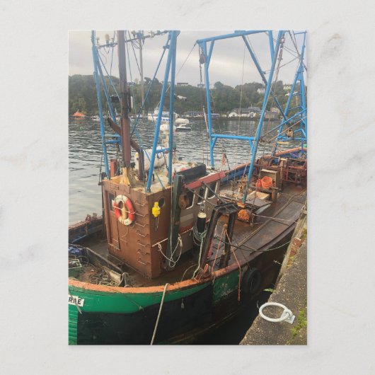 魚釣りボート,トバーモリー,マル島,スコットランド シーズンポストカード (正面)