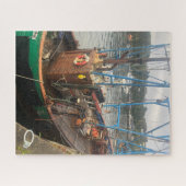 魚釣りボート,トバーモリー,マル島,スコットランド ジグソーパズル (横)