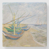 魚釣りボート | ビンセント・ヴァン・ゴッホ ストーンコースター (正面)