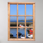 魚釣りボート – フェイクウィンドウ効果 ポスター (正面)