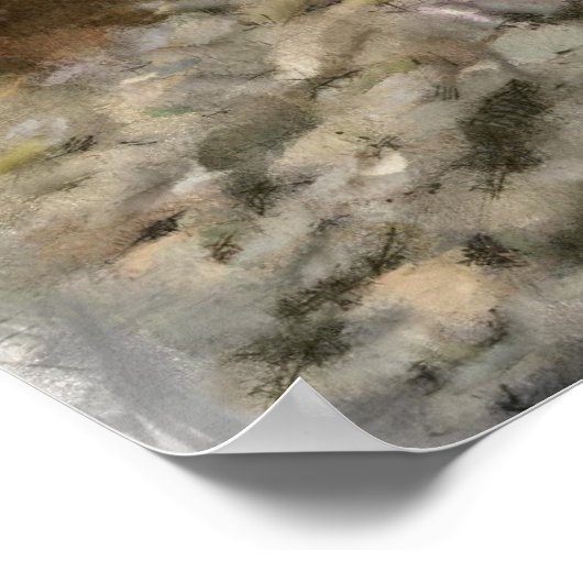 魚釣りボート ポスター (角)