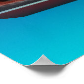 魚釣りボート ポスター (角)