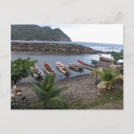 魚釣りボート ポストカード