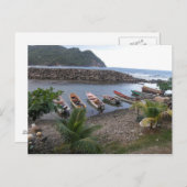 魚釣りボート ポストカード (正面/裏面)