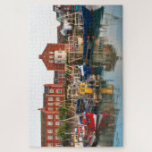 魚釣りボート，ポーツマス，イングランド2 ジグソーパズル (縦)