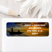 魚釣りボート ラベル (インサイチュ)