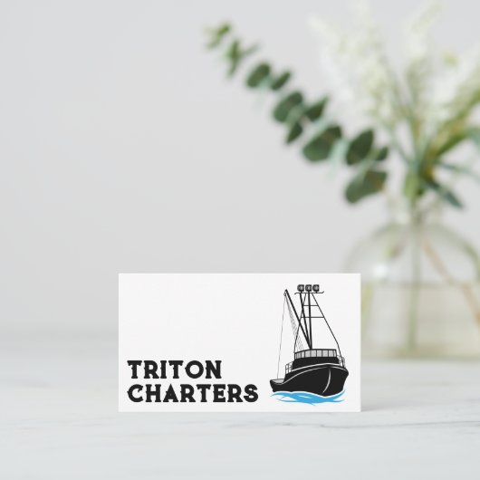 魚釣りボート 名刺 (スタンド正面)