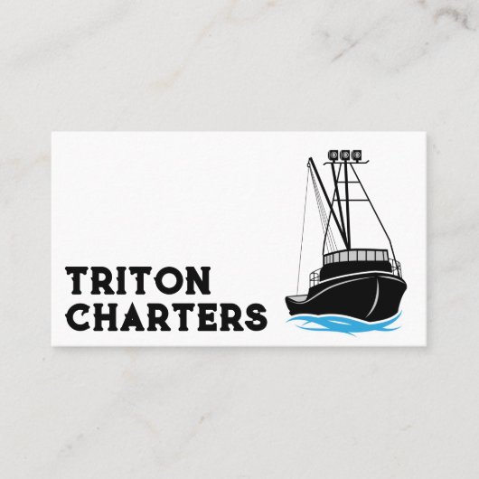 魚釣りボート 名刺 (正面)