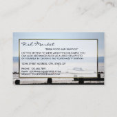 魚釣りボート、魚屋/妻、魚市場 名刺 (裏面)