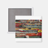 魚釣りボート， Antofagasta，チリ マグネット (正面/裏面)