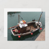 魚釣りボートinポートパトリック・ハーバー,ウィグタウンシャー シーズンカード (正面/裏面)