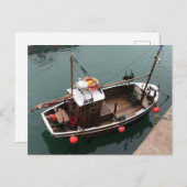魚釣りボートinポートパトリック・ハーバー，ウィグタウンシャー シーズンポストカード (正面/裏面)