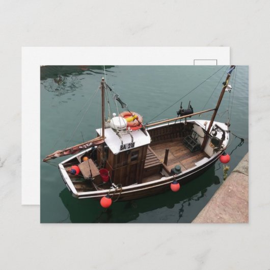 魚釣りボートinポートパトリック・ハーバー,ウィグタウンシャー シーズンポストカード (正面/裏面)