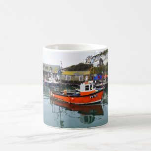 魚釣りボートinメヴァギシー港 コーヒーマグカップ