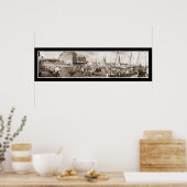 魚釣りボートPanama写真1909 ポスター (キッチン)