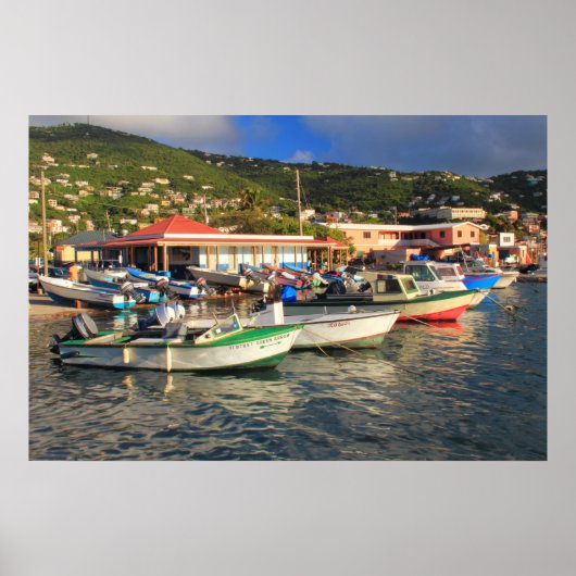 魚釣りボートSt. Thomas USVI, Frenchtown ポスター (正面)