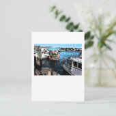 魚釣りボー絵画ツ ポストカード (スタンド正面)