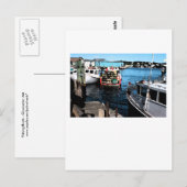 魚釣りボー絵画ツ ポストカード (正面/裏面)