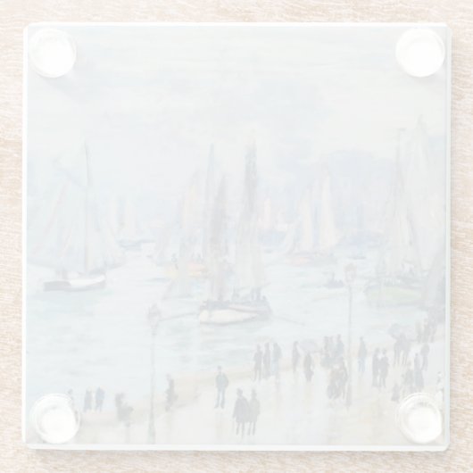 魚釣りボー離れトズザハーバー |クロード・モネ ガラスコースター (裏面)