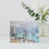 魚釣りボー離れトズザハーバー |クロード・モネ ポストカード (スタンド正面)