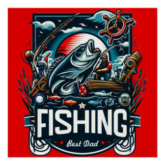 魚釣りポスターのパーソナライズ ポスター