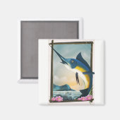 魚釣りポスター マグネット (正面/裏面)