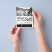 魚釣りポートレート、魚釣り大会イベント広告 チラシ (手)