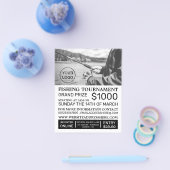 魚釣りポートレート、魚釣り大会イベント広告 チラシ (シングル)