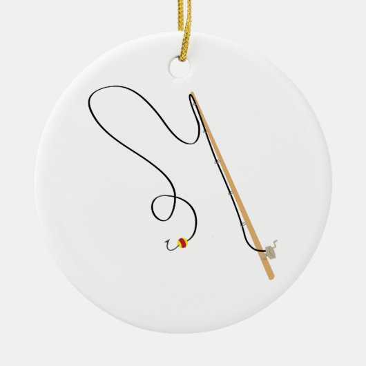 魚釣りポーランド人 セラミックオーナメント (正面)