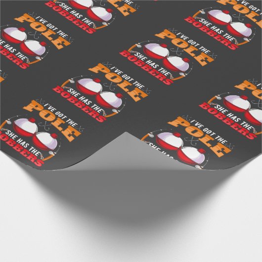 魚釣りポールおもしろいボバーアダルトユーモアフィッシャー ラッピングペーパー (角)