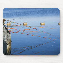 魚釣りポールマウスパッド マウスパッド