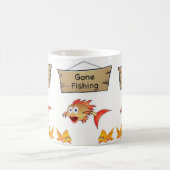 魚釣りマググ コーヒーマグカップ (中央)