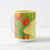 魚釣りマット(クローズアップの)/マグ ツートーンマグカップ (正面左)