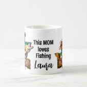 魚釣りママフィッシュ引用文 コーヒーマグカップ (中央)