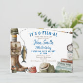 魚釣りマンズイッツオフィッシュ – アル50誕生日 招待状 (スタンド正面)