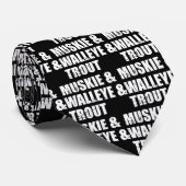 魚釣りムッキーワレー&トラウト ネクタイ (ロール)
