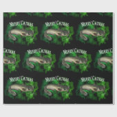 魚釣りメリーのクリスマス ラッピングペーパー (フラット)