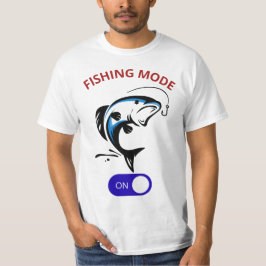 魚釣りモード有効 – フィッシャーマおもしろいンデザイン Tシャツ