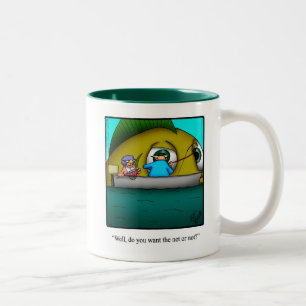 魚釣りユーおもしろいモアMug Gift ツートーンマグカップ