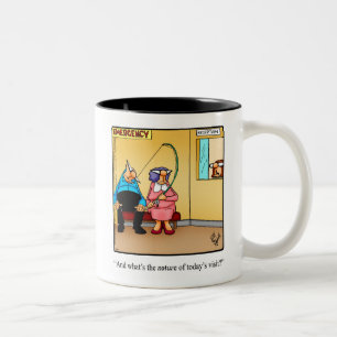魚釣りユーおもしろいモアMug Gift ツートーンマグカップ