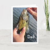 魚釣りユーモアパパの~への誕生日カスタマイズ用 カード (正面)