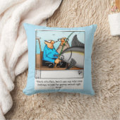 魚釣りユーモア枕ギフト クッション (ブランケット)