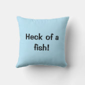 魚釣りユーモア枕ギフト クッション (裏面)