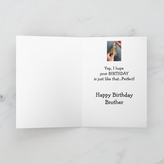魚釣りユーモアforブラザー誕生日 カード (内部)
