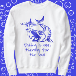 魚釣りユーモリールセラピー スウェットシャツ