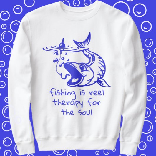魚釣りユーモリールセラピー スウェットシャツ