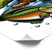 魚釣りライフイラストレーション ポスター (コーナー)