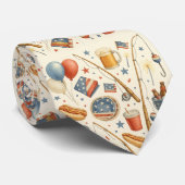 魚釣りラバーアメリカンをテーマにした ネクタイ (ロール)