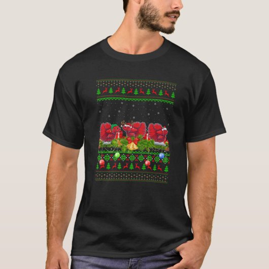 魚釣りラバークリスマスサンタブリーベッタフィッシュクリスマス Tシャツ (正面)
